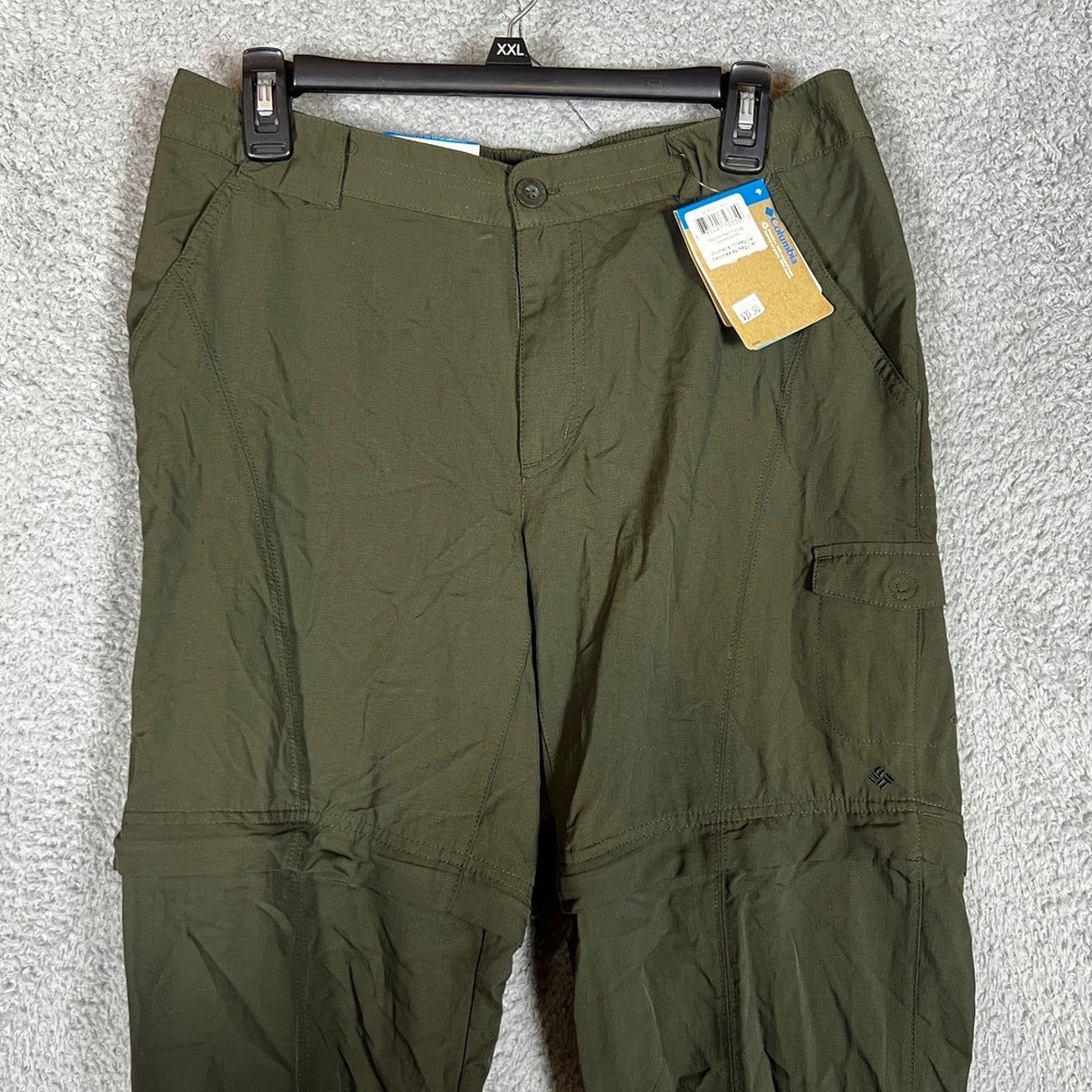 Columbia Convertible Pants Womens 10R Psych to Hike Full Leg Olive Green